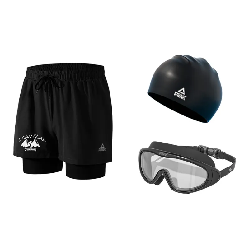 PEAK Swimming Sets Polyester Seaside, Swimming Pool Men's Black-9
