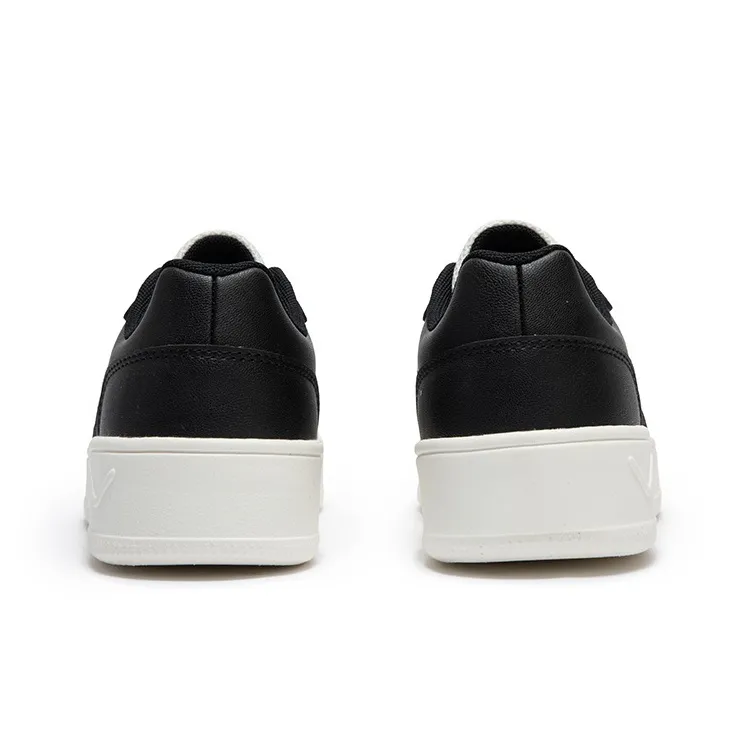 361° Air Force One Anti Slip Wear Resistant Low Top Skateboard Shoes Women's White Black-3