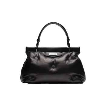 Maison Margiela Glam Slam Sheepskin Handbag Medium Size Women's Black