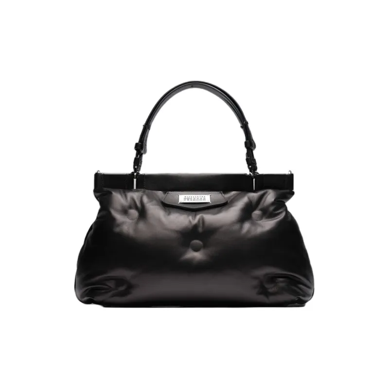 Maison Margiela Glam Slam Sheepskin Handbag Medium Size Women's Black-0