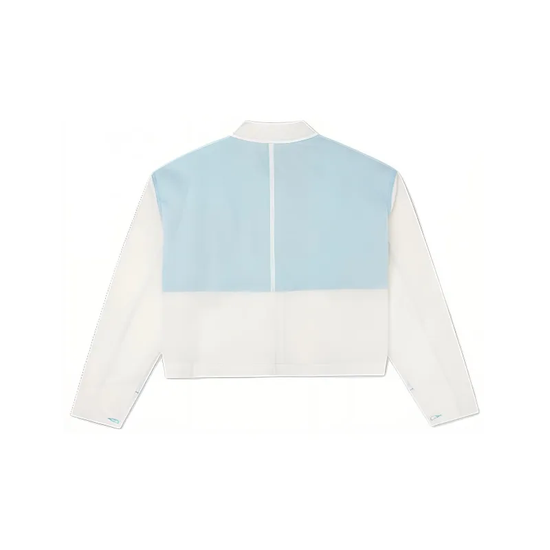 Converse Sheer Utility Cropped Coat Women's Blue-1