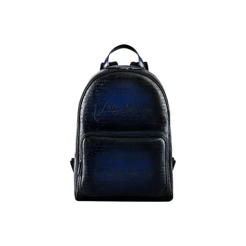 MR'GUFA Imported Calf Leather Travel Bag Backpack Advanced Sensory Backpack Men's Black
