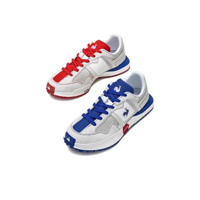 Le Coq Sportif Abrasion Resistant Support Low Top Casual Shoes Men's White Blue Red-1