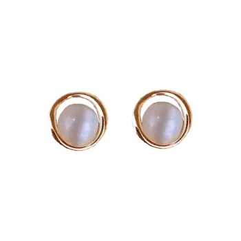 Vegetarian Colored Glaze Stud Earrings Women's