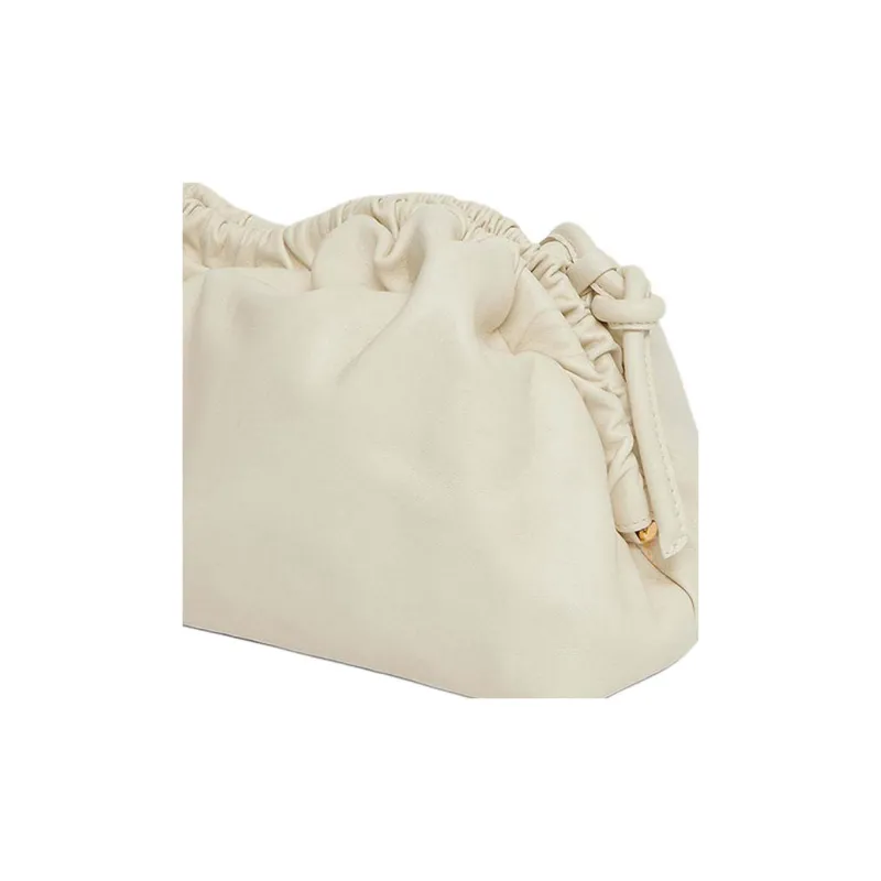 MANSUR GAVRIEL Lambskin Cloud Bag Clutch Extra Large Women's Pearl White-3