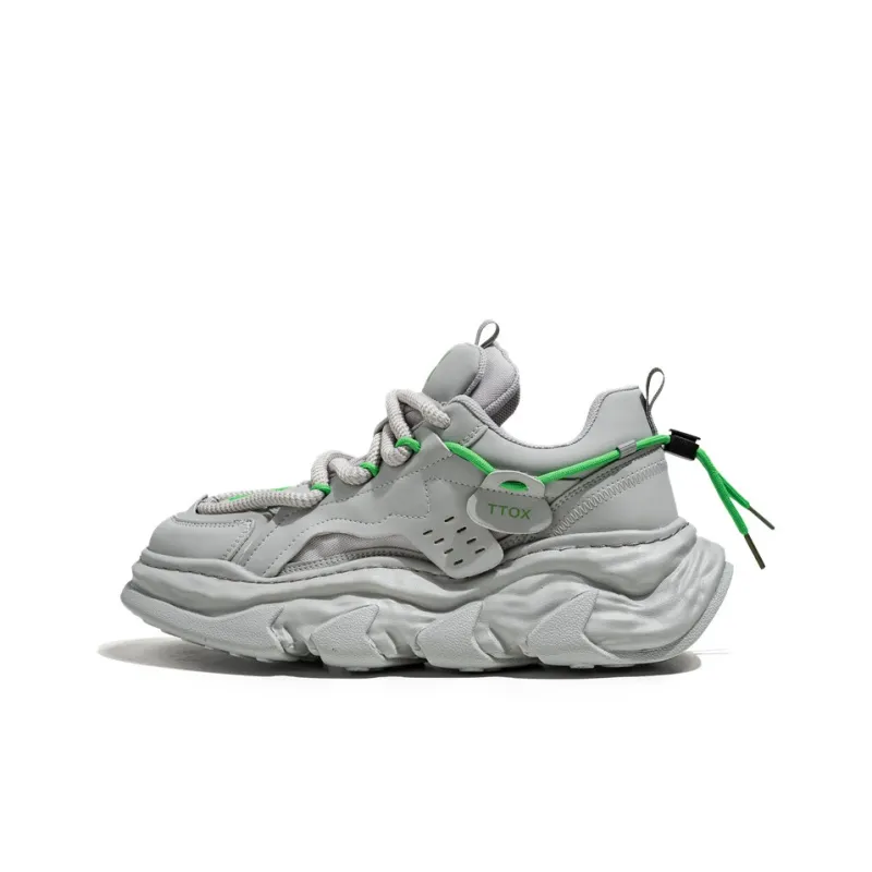 Yalu Shock Absorbers With Slip Resistant Features Low Top Chunky Sneakers Men's-4