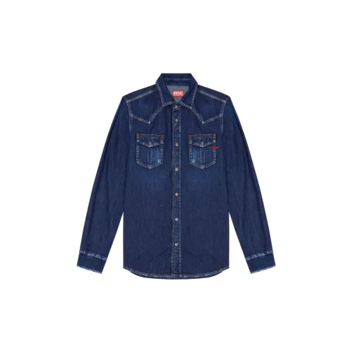 DIESEL Shirts Men Blue