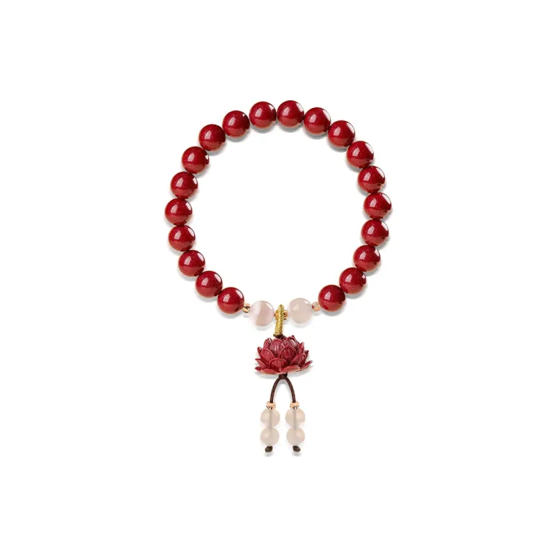 Moon Jewelry Reconstructed Cinnabar Bracelets Women's-0