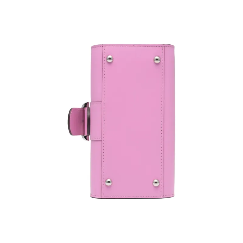 Delvau Brillant Calfskin Shoulder Bag Crossbody Bag Handbag Mini Women's Blue Orchid Pink-4