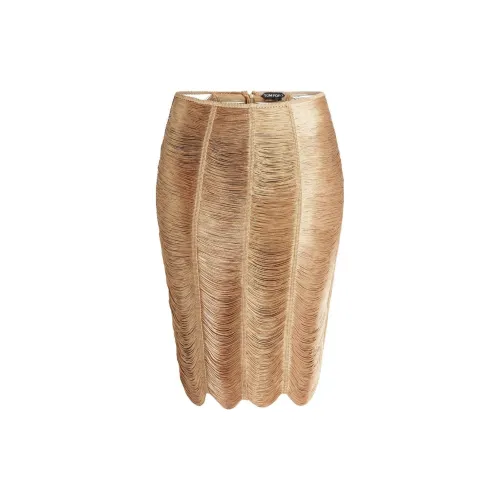 TOM FORD SS24 Casual Short Skirts Women's Gold