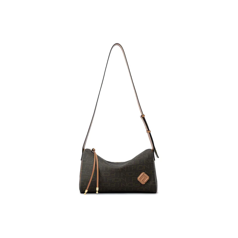 FION Artificial Leather Shoulder Bag Medium Size Women's-4