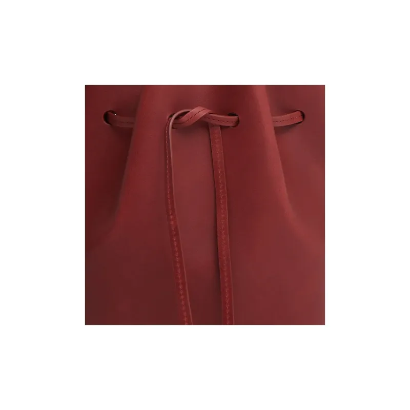 MANSUR GAVRIEL Plant Tanned Leather Bucket Bags Shoulder Bag Crossbody Bag Mini Women's Deep Red-3