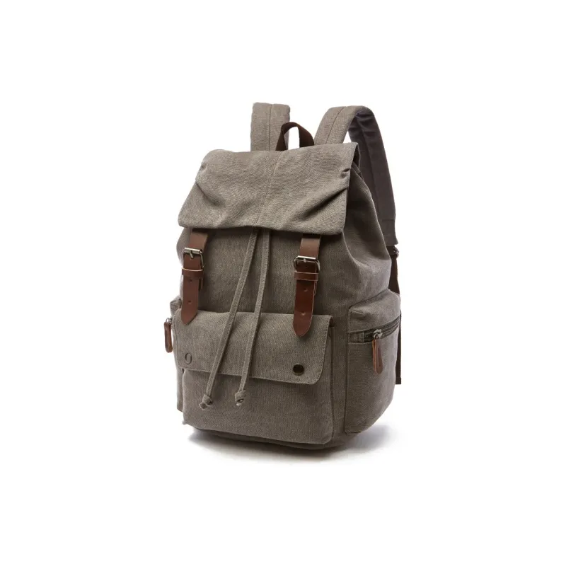 CMLZIUA Canvas Backpack Unisex Coffee/Black/Khaki/Dark Blue/Gray/Maroon/Army Green-14