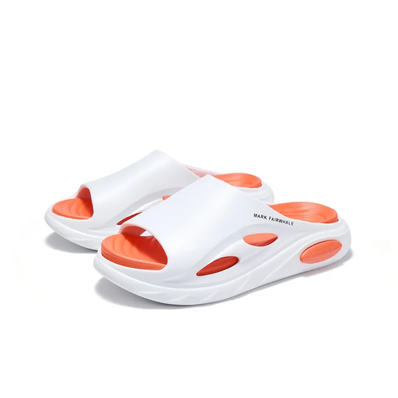 FAIRWHALE Slide Slippers Men White Black/White Orange/Beige Brown-8