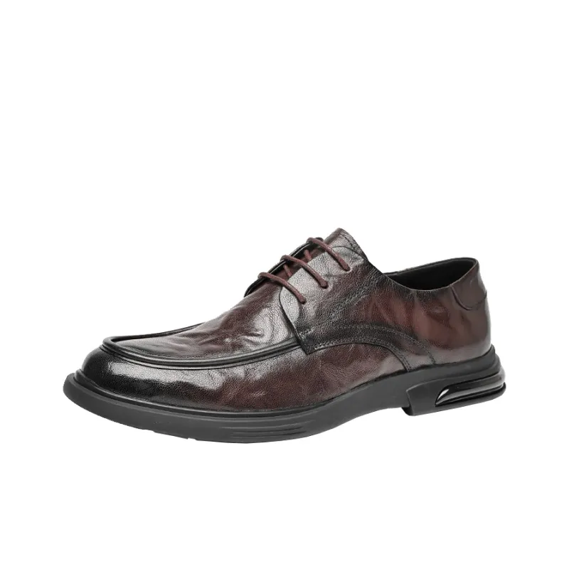 Mo Xu Dress Shoes Men Low Top Black, Brown-5