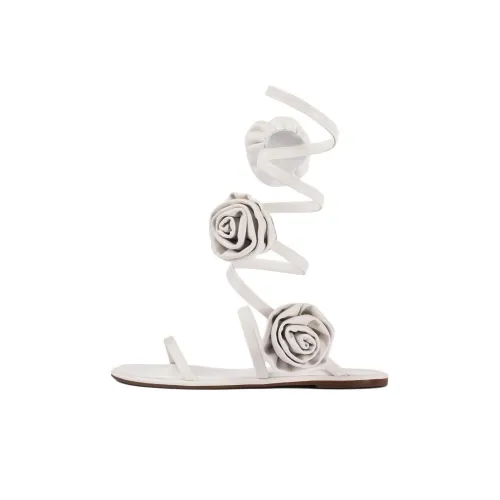 Le Silla Goddess Floral-appliqué Leather Sandals