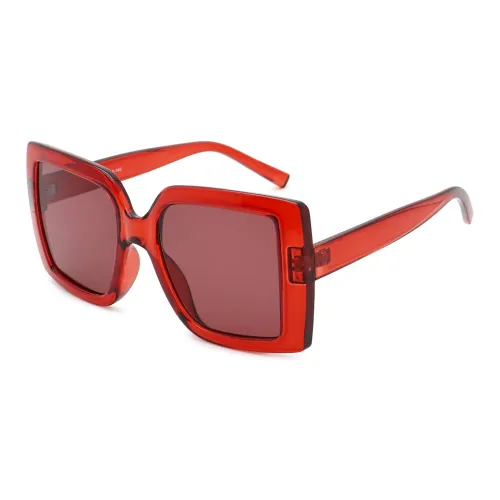 Pair Ponyo PC Square Sunglasses Unisex Transparent Red Frame