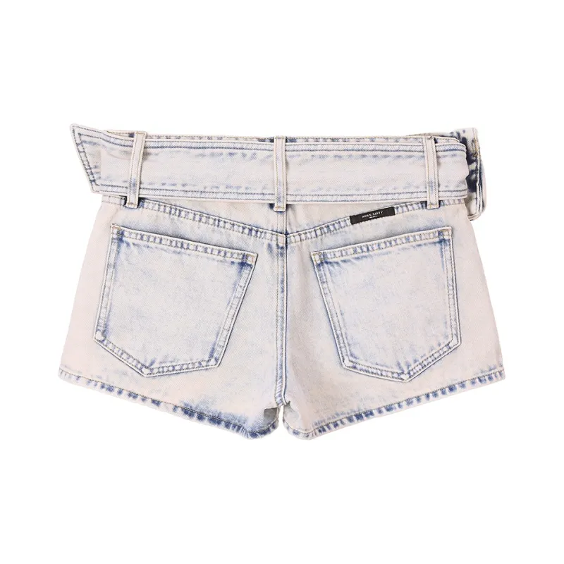 Miss Sixty Denim Shorts Women's Light Gray Blue-1