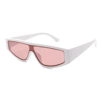 Pair Ponyo PC Irregular Shape Sunglasses Unisex White
