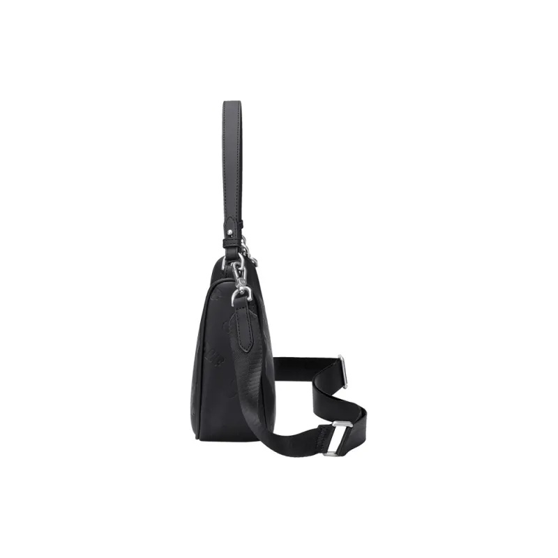 GOLF PU Shoulder Bag Regular Women's Milkshake White/Tranquil Black-5