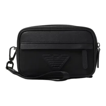 EMPORIO ARMANI Logo Patch Zipped Wash Bag