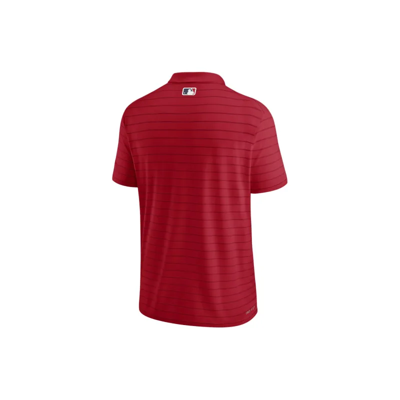 Nike Dri-FIT Victory Striped MLB Atlanta Braves Polo Shirt Men's Red-1