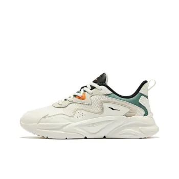 Erke Streams 2.0 Cushioned Wear Resistant Breathable Low Top Casual Shoes Men's White Green