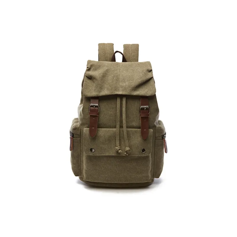 CMLZIUA Canvas Backpack Unisex Coffee/Black/Khaki/Dark Blue/Gray/Maroon/Army Green-21