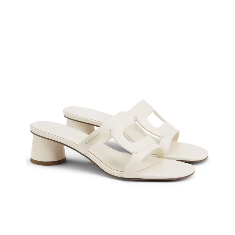 CHARLES&KEITH Composite Sole Slide Slippers 4.3cm Women's-1