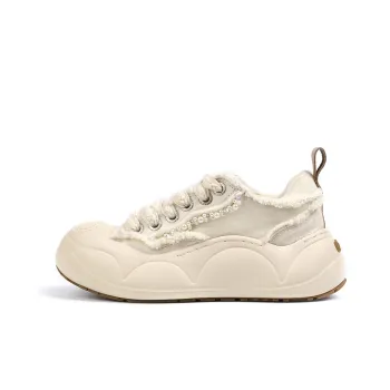 JUZI Low-Top Canvas Shoes Women's Gardenia White Color