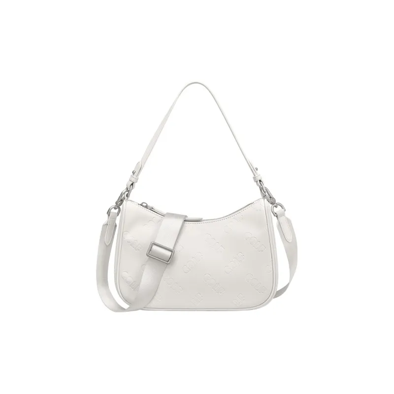 GOLF PU Shoulder Bag Regular Women's Milkshake White/Tranquil Black-2