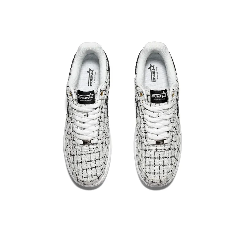 RIPSTAR Low Top Skateboard Shoes Men's White-4