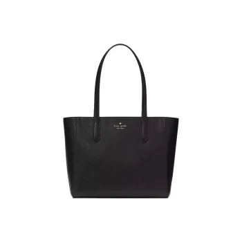 Kate Spade Staci Saffiano Leather Tote Bag, Shopping Bag, Handbag Medium Size Women's Black