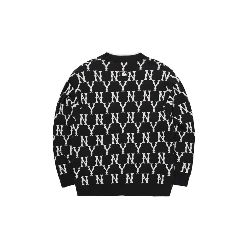 MLB Old Flower Knitwear Unisex Black-1