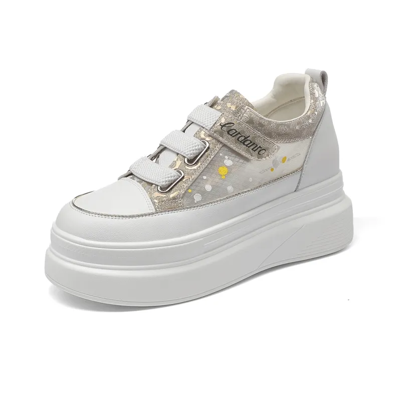 CARDANRO Low Top Slip on Hook and Loop Skateboard Shoes Women's-8
