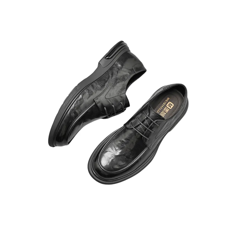 Mo Xu Dress Shoes Men Low Top Black, Brown-4