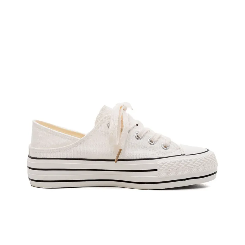 Warrior Warrior Wear resistant And Lightweight Low Top Canvas Shoes Women's White Black-1