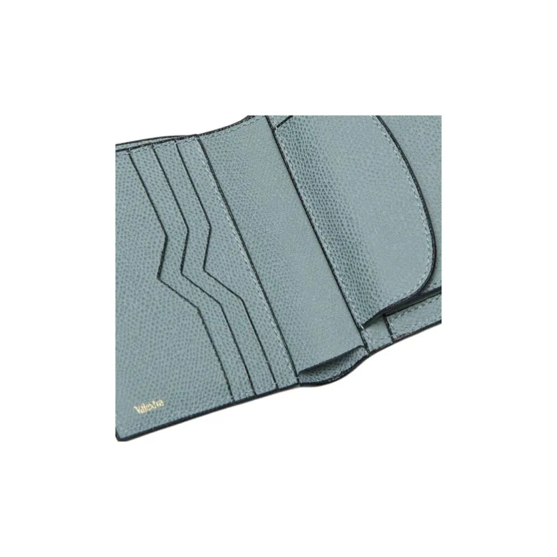 Valextra Millepunte Calfskin Wallet Women's Smolder Blue-3