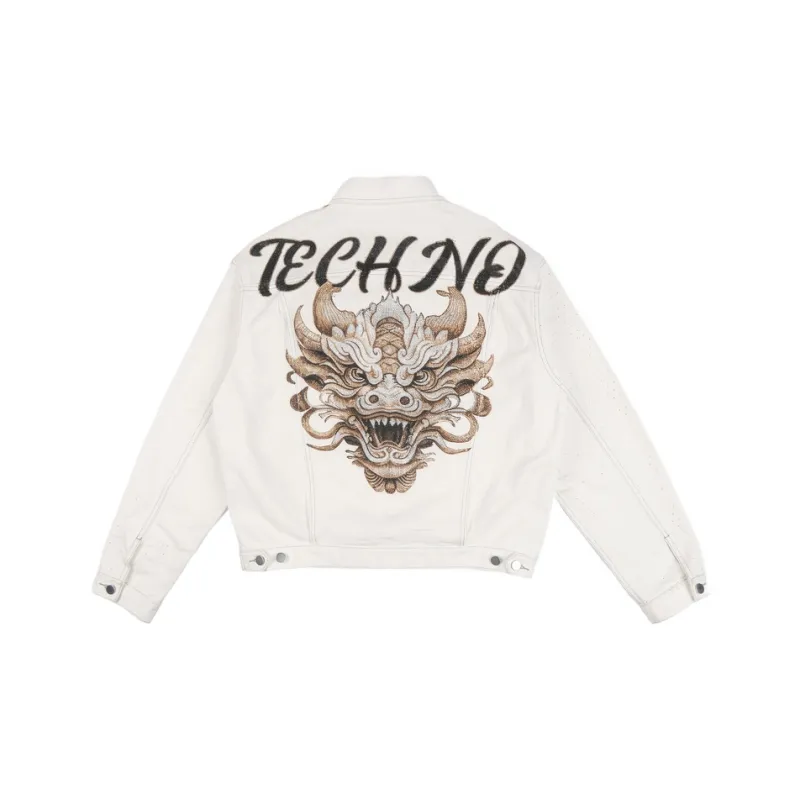 TCH Denim Jackets Unisex White-1