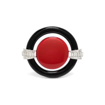 KENNETH JAY LANE Brooches Women's Deep Red