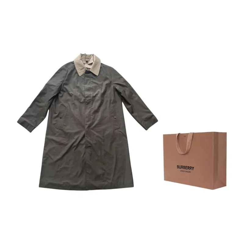 Burberry Trench Coat Men's Army Green-3