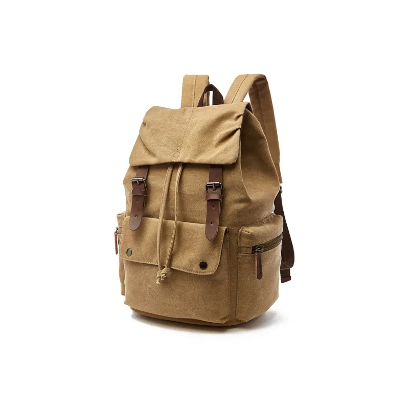 CMLZIUA Canvas Backpack Unisex Coffee/Black/Khaki/Dark Blue/Gray/Maroon/Army Green-8