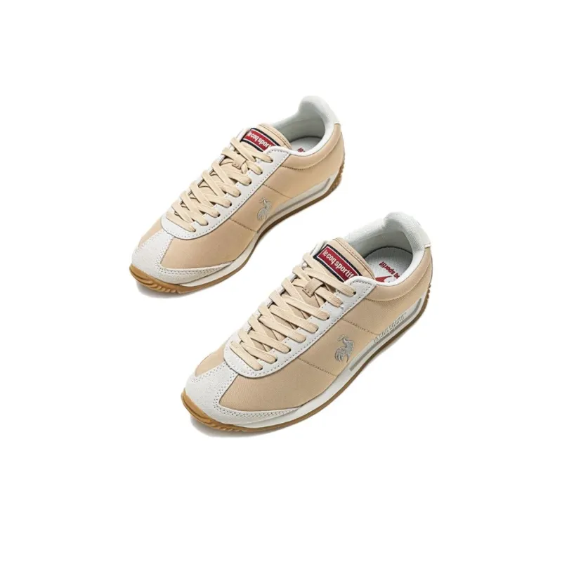 Le Coq Sportif Lightweight Low Top Casual Shoes Unisex Brown White-2