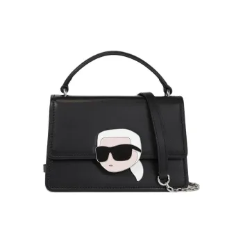 KARL LAGERFELD / Karl Lagerfeld Jeans Ikon Lock Leather Cross Body Bag
