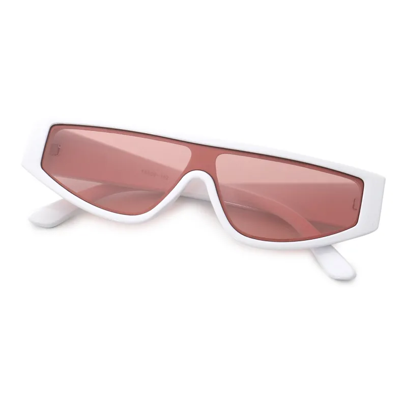 Pair Ponyo PC Irregular Shape Sunglasses Unisex White-2