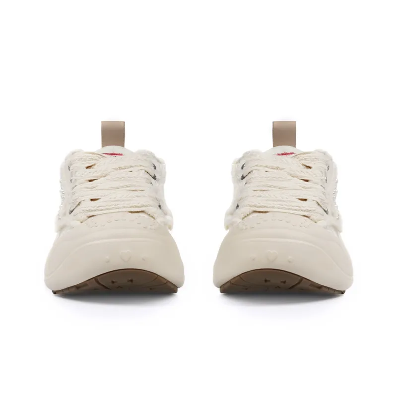 JUZI Low-Top Canvas Shoes Women's Gardenia White Color-4