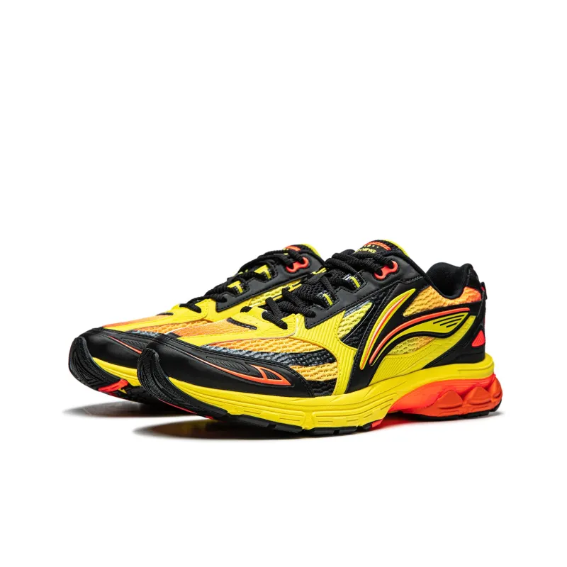 LiNing Shake 2.0 Wear Resistant Slip Resistant Low Top Running Shoes Men's Yellow Orange-3