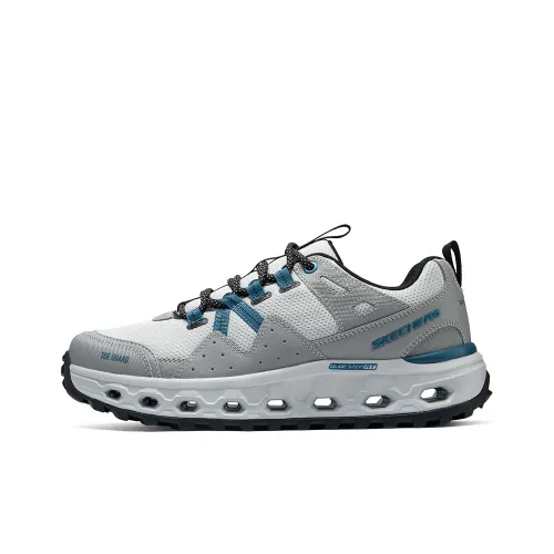 Skechers Cloud Sea Cushioned Slip Resistant Low Top Running Shoes Men's Gray