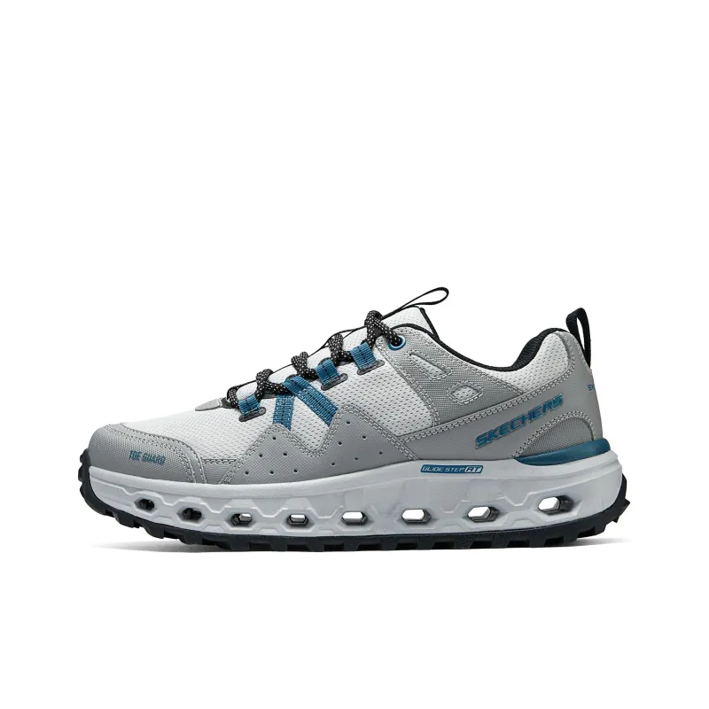 Skechers Cloud Sea Cushioned Slip-Resistant Low-Top Running Shoes Men's Gray-0