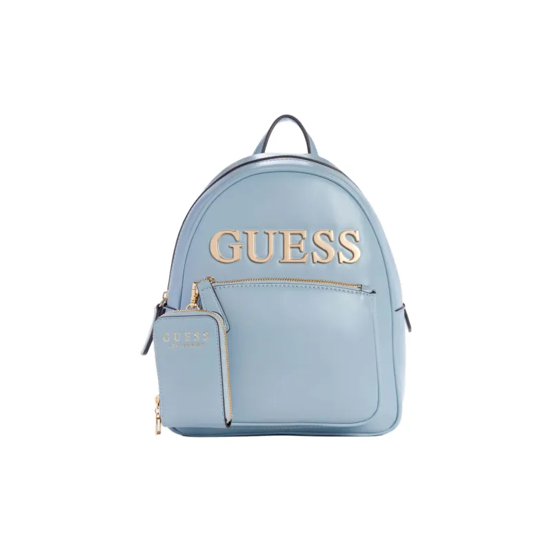 GUESS Faux Leather Backpack Women's Blue-0